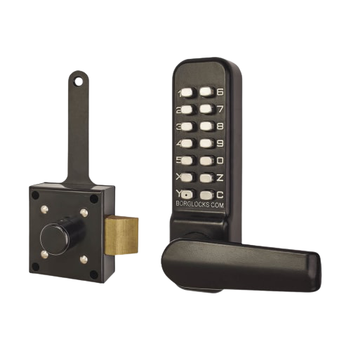 BL4409 - External Marine Grade, code operated, free turning lever handle, keypad, slam latch