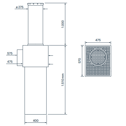 FADINI TALOS C730 Automatic Bollard for Perimeter Security
