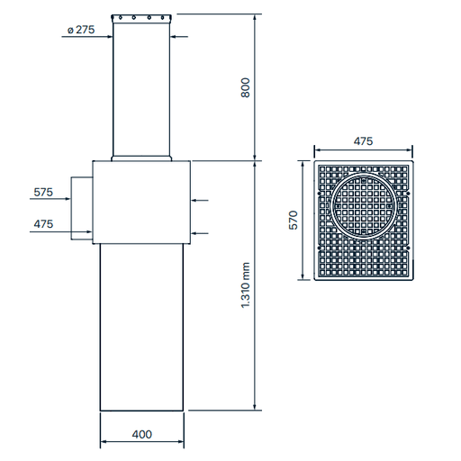 FADINI TALOS M30 Automatic Bollard for Perimeter Security
