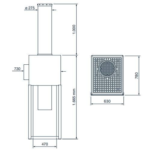 FADINI TALOS M50 Automatic Bollard for Perimeter Security with optional EFO