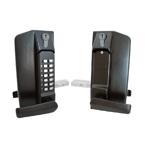 BL3400DKO - Metal Gate Lock Lever Handle Keypad, Plain Handle Inside With Key Override