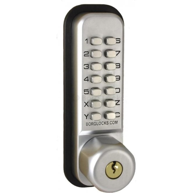 BL2701 - Knurled knob, keypad, key overide, inside paddle handle, optional holdback, 60mm latch