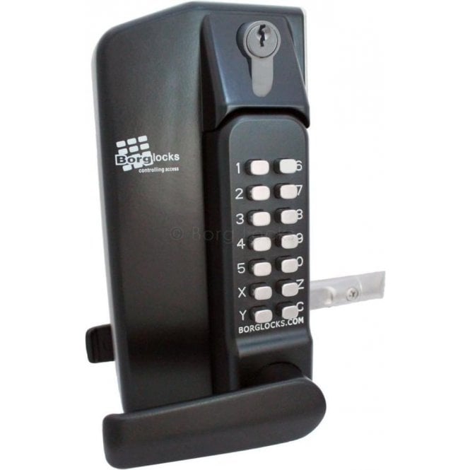 Metal Gate Lock BL3430 With Lever Handle Keypad Both Sides With Key Override