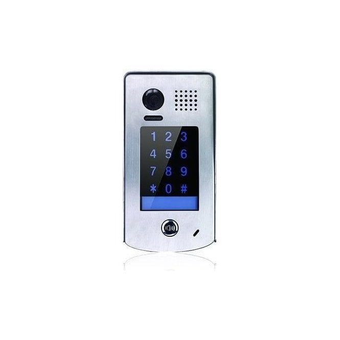 CDV-96KP - 1 Button Surface Stainless Steel Door Panel - With Integral Keypad