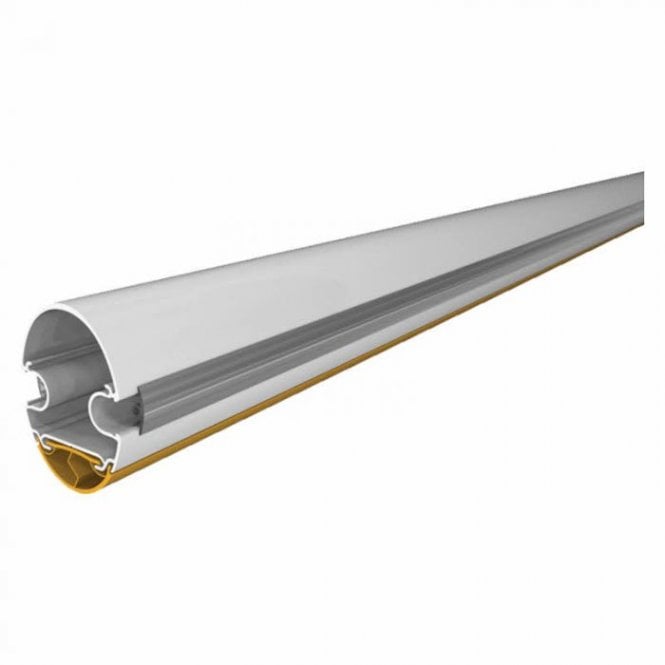 G03750 - White painted semi-elliptic tubular Aluminium bar 4m