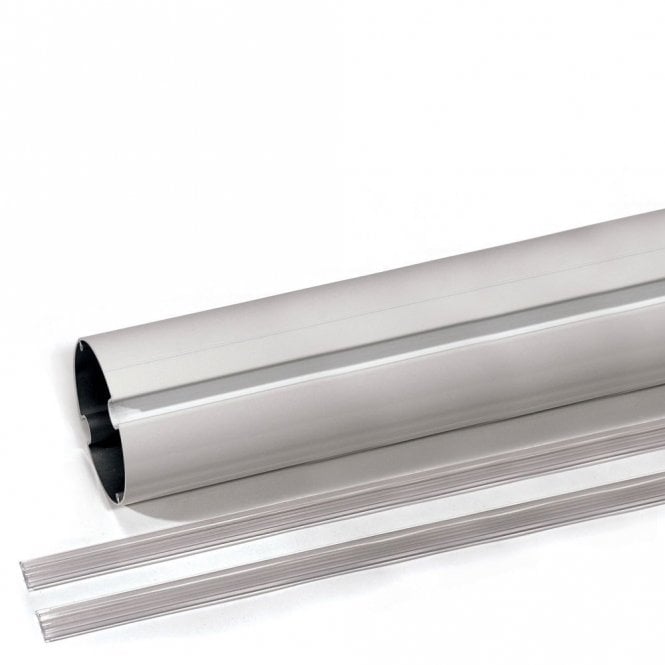 G03752 - White painted elliptic aluminium tubular bar 4m