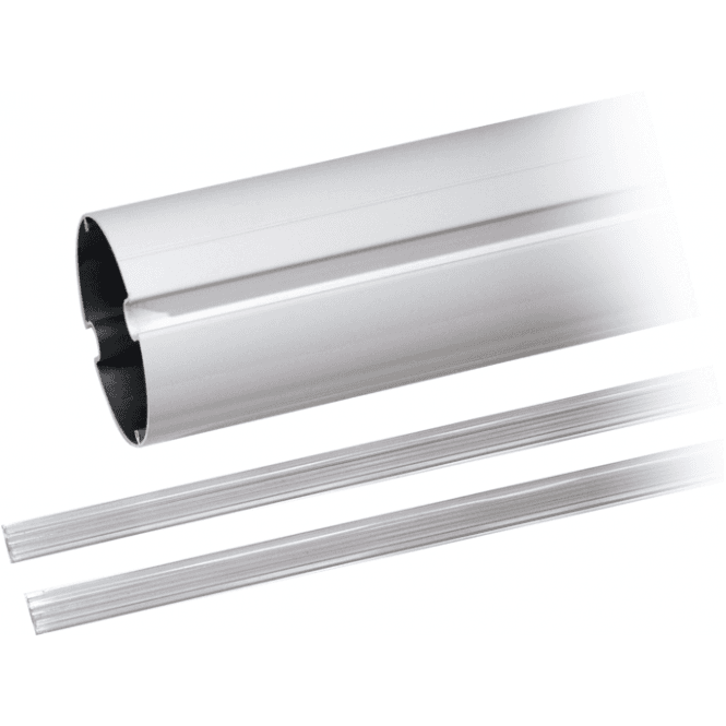 G04000 - White painted tubular aluminium bar 4m