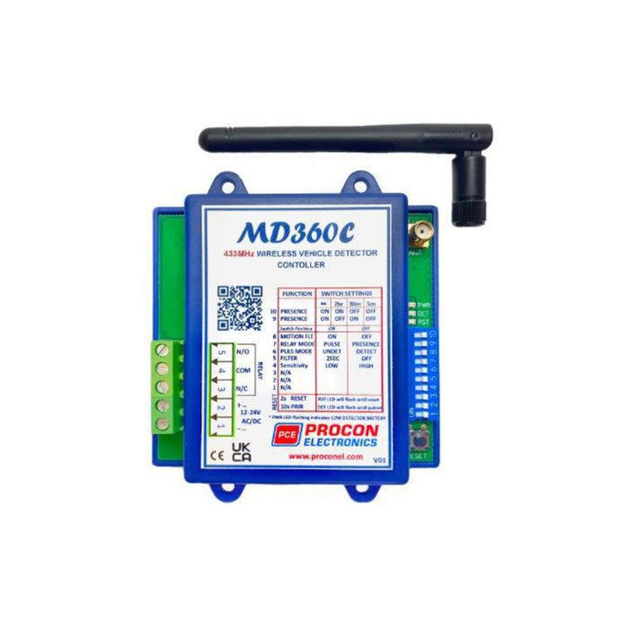 MD360 Wireless Magnetic Field Vehicle Detector (Controller and Puck)