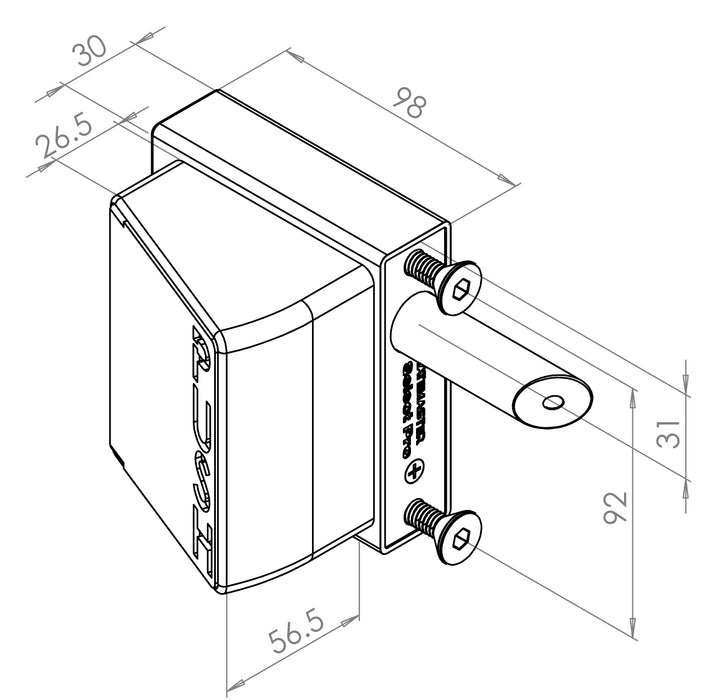 SBQEDGL Select Pro Bolt-on quick exit digital access - fits up to 60mm gate frame