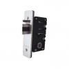 Borg BL5402ECP mechanical gate lock with keypad and 28mm latch for internal & external doors - satin chrome finish with flat bar lever handle and code reset function