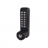 Borg BL2771ECP MG PRO mechanical gate lock with back to back keypads and 60mm latch for external doors - black finish with Heptagonal knob, key overide and code reset function