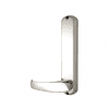Borg BL6000 narrow style mechanical gate lock with keypad and round bar handle with inside device for internal & external doors no latch mechanism - satin chrome finish