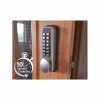 Borg BL2001ECP mechanical gate lock with keypad and 60mm latch for internal doors - satin chrome finish with code reset function