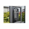 Borg BL3130ECP mechanical gate lock with back to back keypads and inside paddle handle with 65-80mm latch - black finish with code reset function