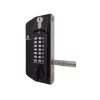 Borg BL3130DKOECP mechanical gate lock with back to back keypads and inside paddle handle with 65-80mm latch - black finish with key override, deadlock and code reset function