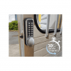 Borg BL2202ECP mechanical gate lock with keypad and 28mm latch for internal doors - satin chrome finish with code reset and holdback function