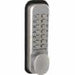 Borg BL2201ECP mechanical gate lock with keypad and 60mm latch for internal doors - satin chrome finish with code reset and holdback function