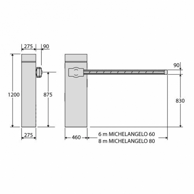 BFT MICHELANGELO Automatic Electromechanical Barrier (24v) - Barrier Only