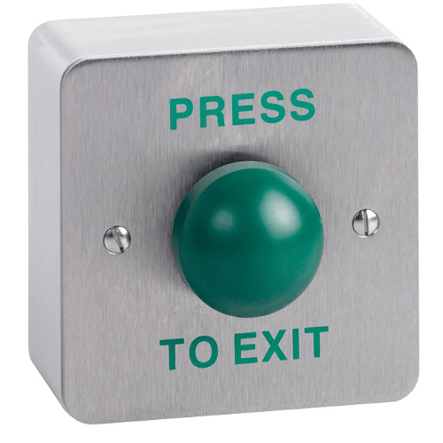 RTE-SSD - Domed Stainless Exit Button, Surface