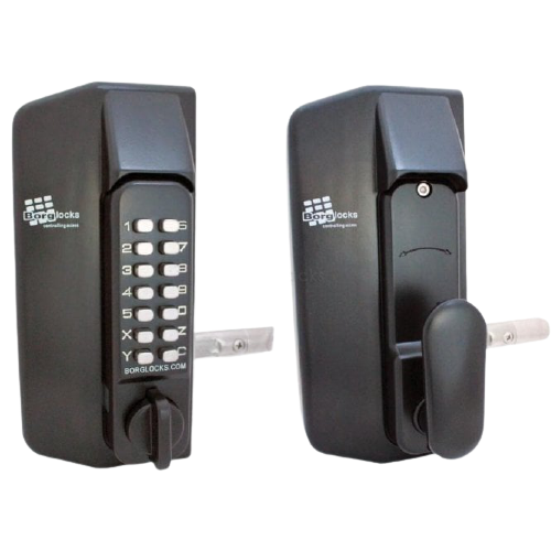 BL3100 - Metal Gate Lock With Keypad One Side, Plain Inside handle