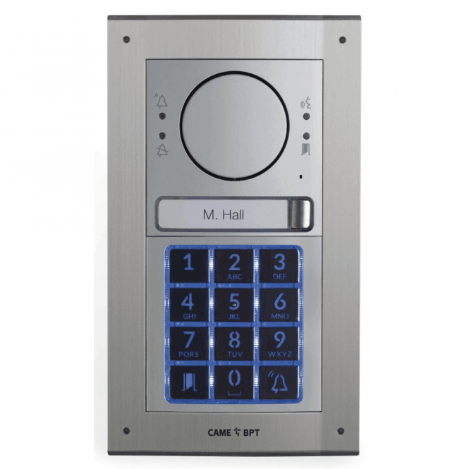 Surface mount 1 button GSM intercom kit with keypad MTMSKGSM1 and Rain Shield