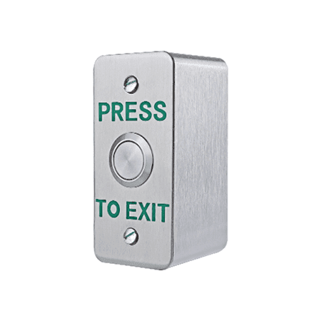 RTE-AS - Architrave Stainless Exit Button, Surface